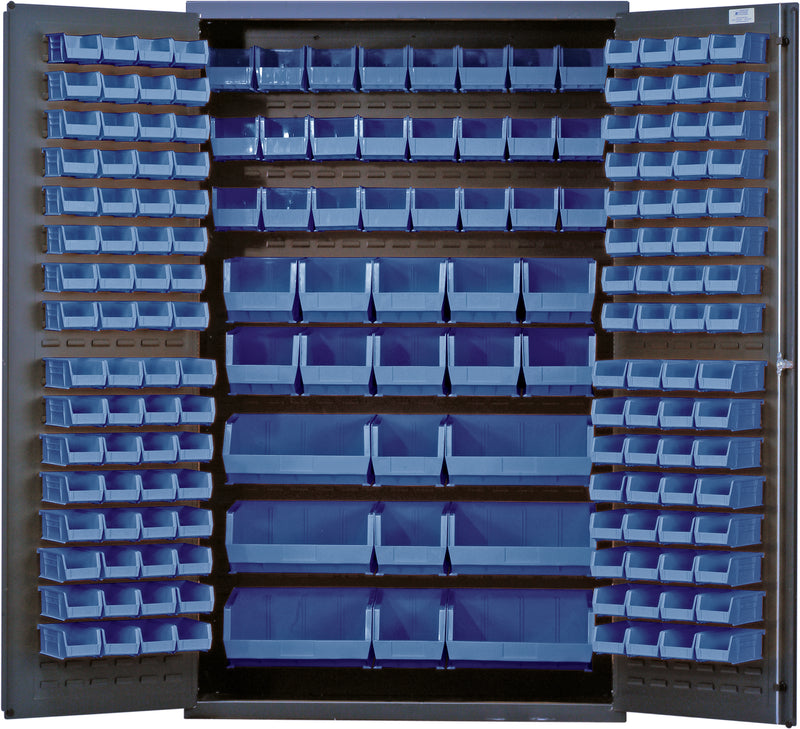 Quantum 48" Wide Storage Cabinets – 48" x 24" x 78" – QSC Series – Kit – QSC-48 – Blue
