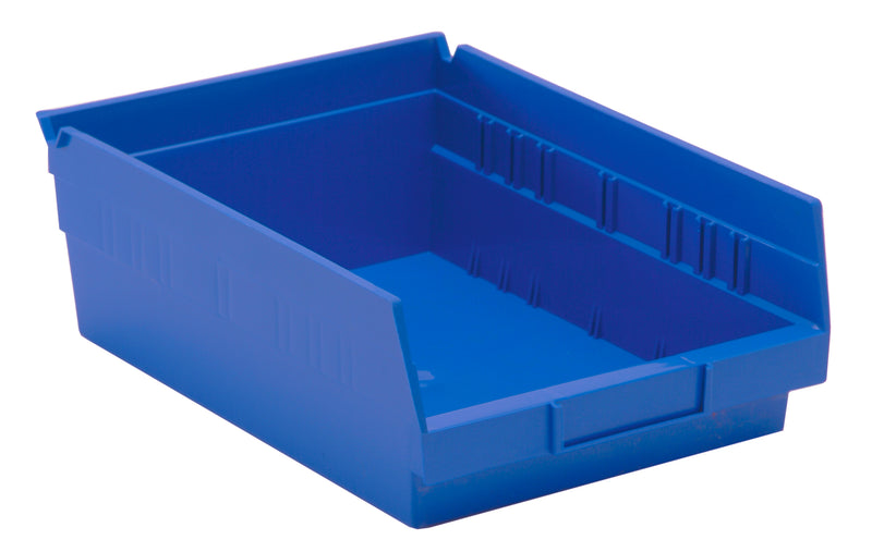 Quantum 4" Shelf Bins – QSB105 to QSB110 – Case Pack – 11-5/8" x 8-3/8" x 4" – QSB107 – Blue