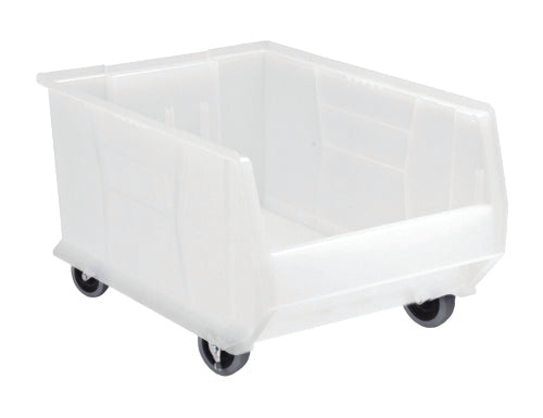 Quantum Clear Containers – QUS957CL to QUS967MOBCL – Individual Units – 23-7/8" x 16-1/2" x 11" (with casters 14"H) – QUS964MOBCL – Clear
