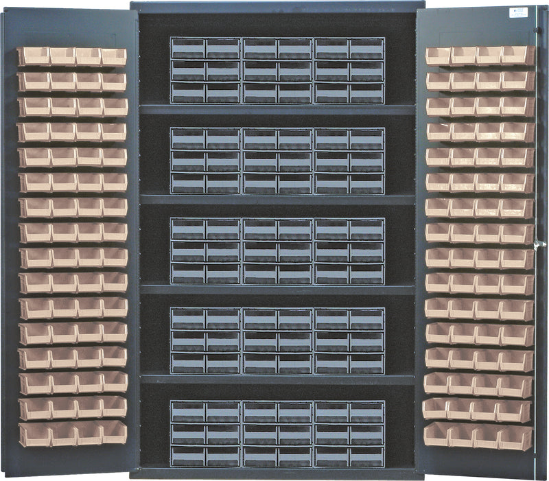 Quantum Storage Cabinets with Bins – 24" x 48" x 78" – QSC Series – QSC-QIC64 – Ivory
