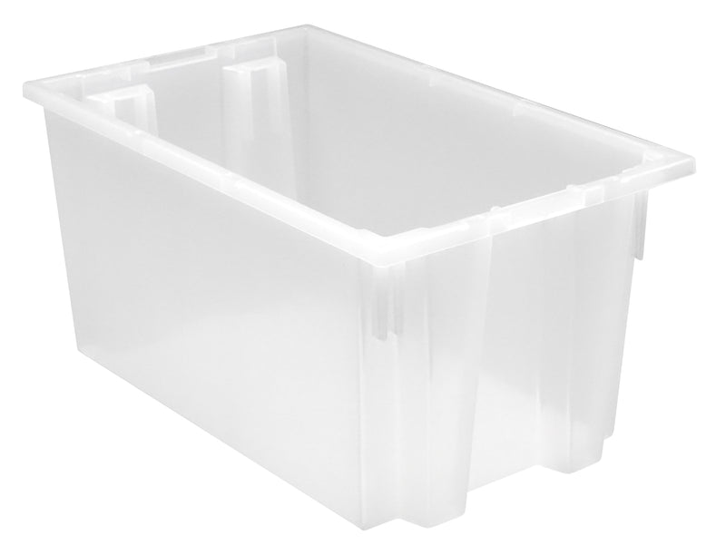 Quantum Clear-View Stack & Nest Totes – SNT230CL to SNT300CL – Case Pack – 23-1/2" x 15-1/2" x 12" – SNT240CL – Clear