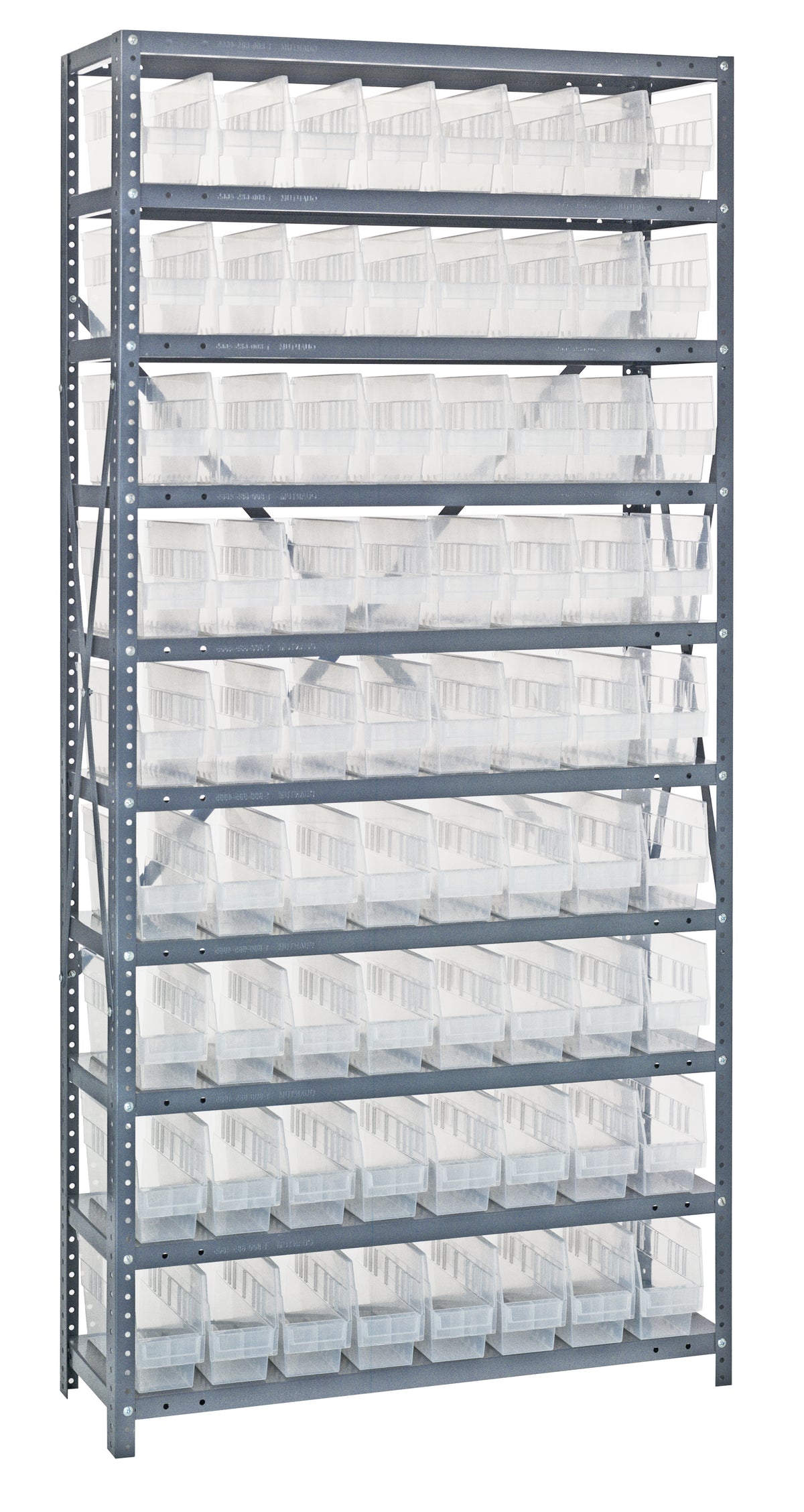 Quantum Clear-View Steel Shelving Units – 1875-203CL to 1875-210CL – 1875-203CL – Clear