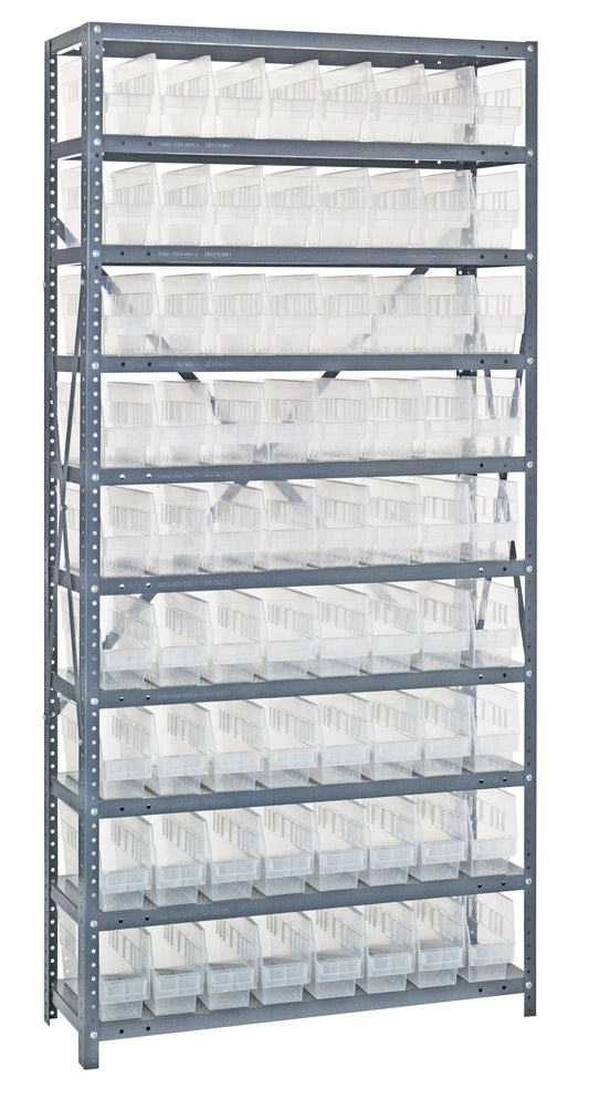Quantum Clear-View Steel Shelving Units – 1875-203CL to 1875-210CL – 1875-203CL – Clear