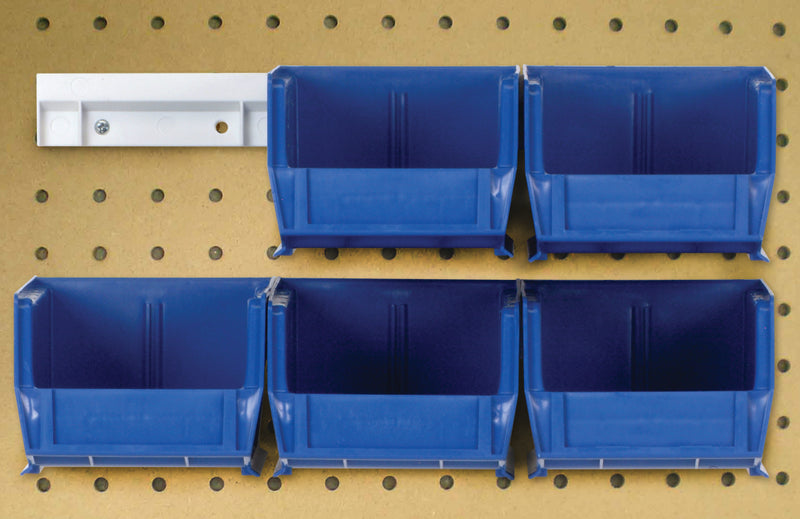 Quantum Ultra Hanging Rail Systems with Bins – 7-3/8" x 4-1/8" x 3" – HNS220 – Blue