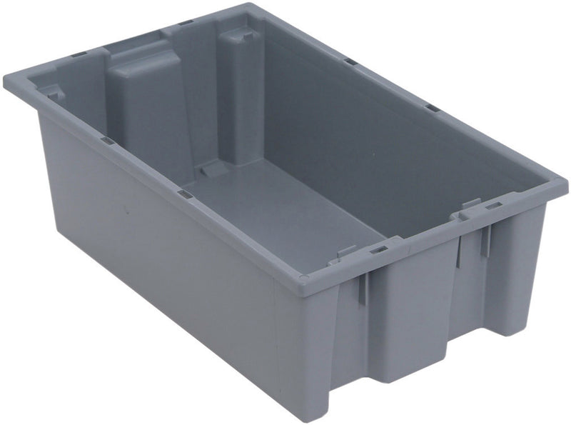 Quantum Genuine Stack & Nest Totes – SNT180 to SNT225 – Case Pack – 18" x 11" x 6" – SNT180 – Gray