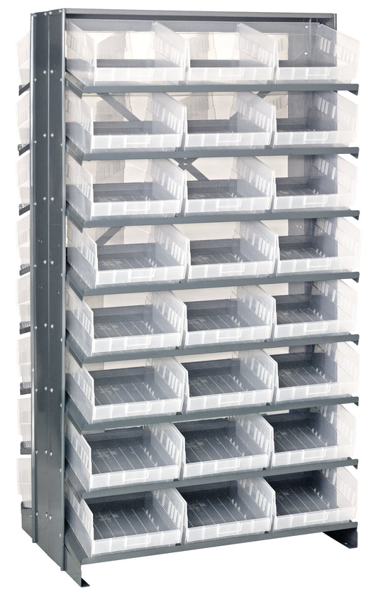 Quantum Double-Sided Pick Racks – 36" x 36" x 63-1/2" – QPRD-209CL to QPRD-210CL – QPRD-209CL – Clear