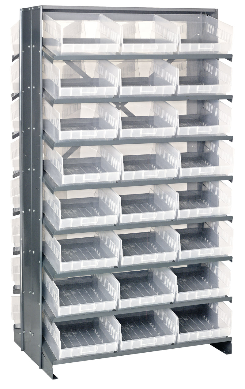 Quantum Double-Sided Pick Racks – 36" x 36" x 63-1/2" – QPRD-209CL to QPRD-210CL – QPRD-209CL – Clear