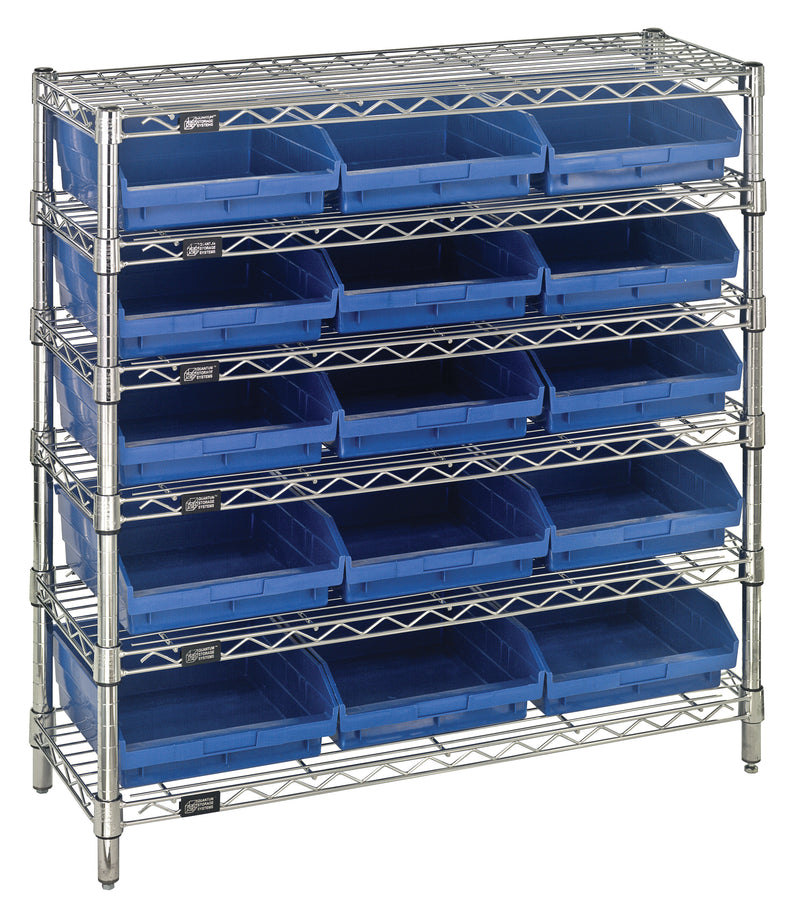 Quantum Complete Bin Center – 12" x 36" x 36" – WR6-36-1236-101 – WR6-36-1236-109 – Blue