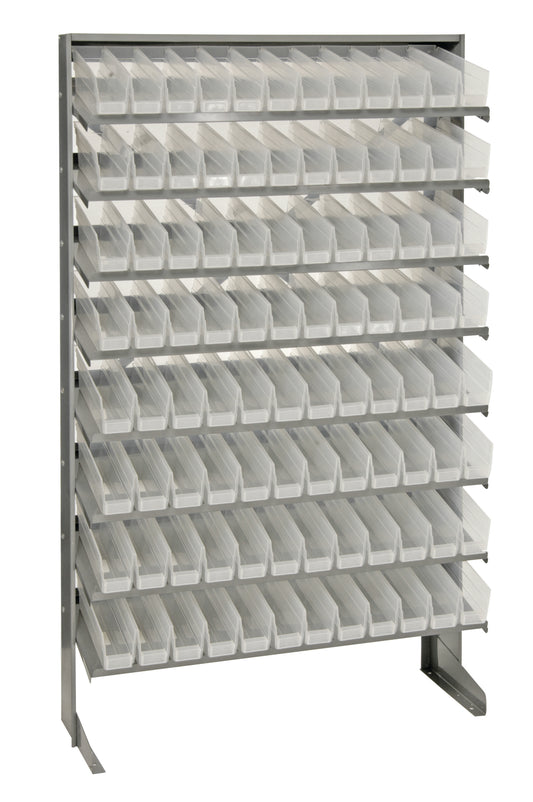 Quantum Single-Sided Pick Racks – 12" x 36" x 60" – QPRS-100CL – Clear