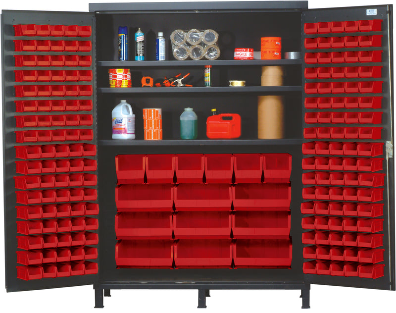 Quantum 60" Wide Storage Cabinets – 60" x 24" x 84" – QSC-60S – Red