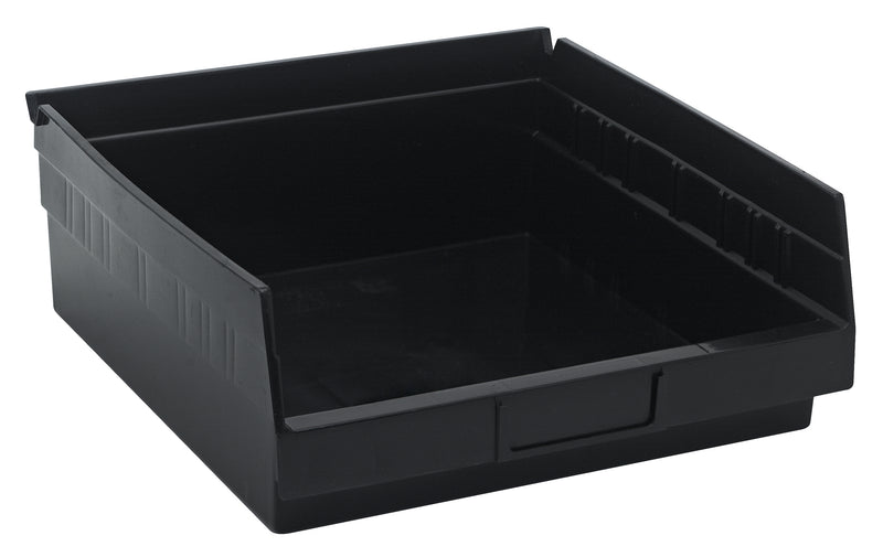 Quantum 4" Shelf Bins – QSB105 to QSB110 – Case Pack – 11-5/8" x 11-1/8" x 4" – QSB109 – Black