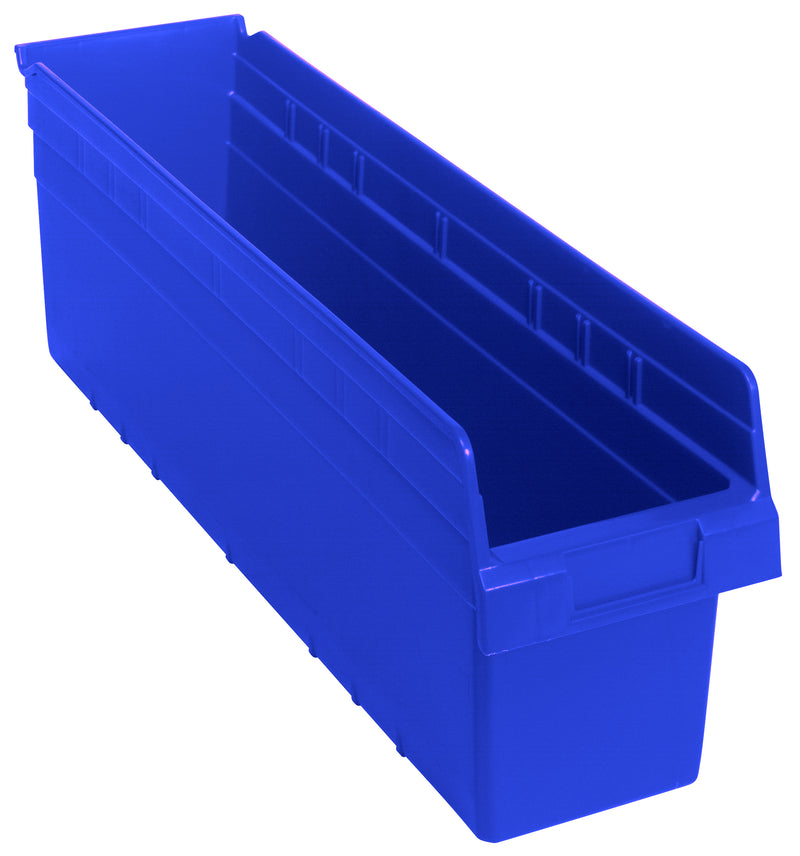 Quantum 8" Shelf Bins – QSB801 to QSB806 – Case Pack – 23-5/8" x 6-5/8" x 8" – QSB806 – Blue