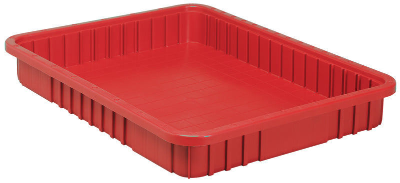 Quantum Dividable Grid Containers – DG92080 to DG93120 – Case Pack – 22-1/2" x 17-1/2" x 3" – DG93030 – Red