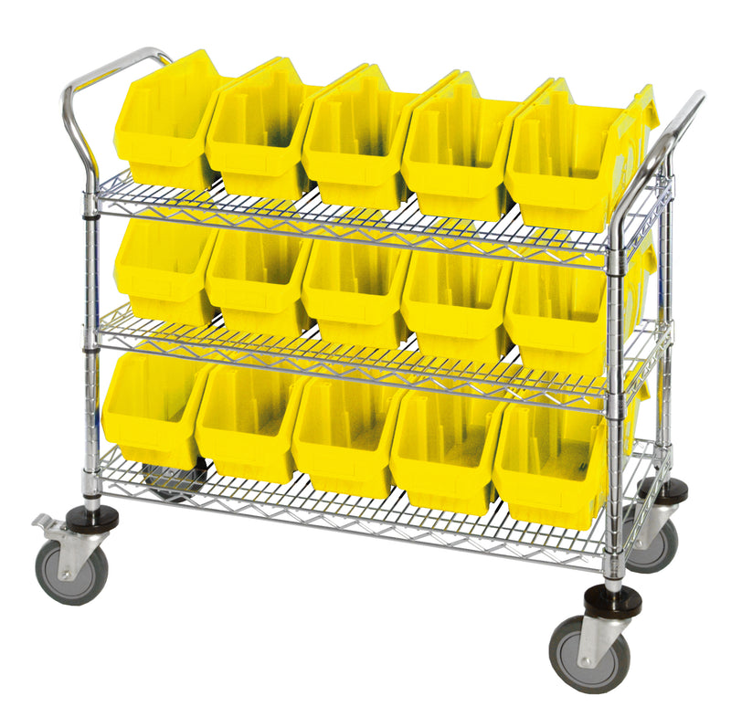 Quantum Utility Carts – 36" x 18" x 37-1/2" – WRC3-1836-1867 to WRC3-1836-1887 – WRC3-1836-1867 – Yellow