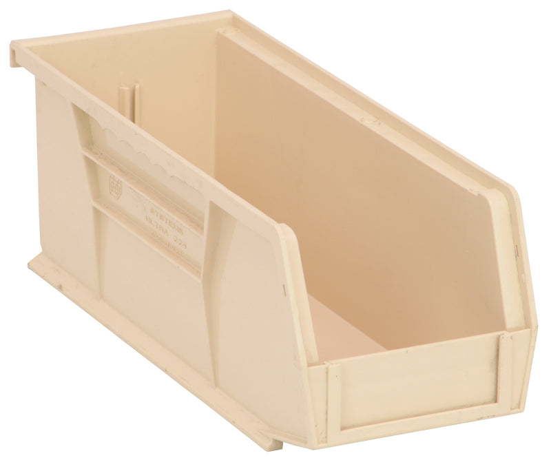 Quantum Ultra Stack & Hang Bins – QUS210 to QUS230 – Case Pack – 10-7/8" x 4-1/8" x 4" – QUS224 – Ivory