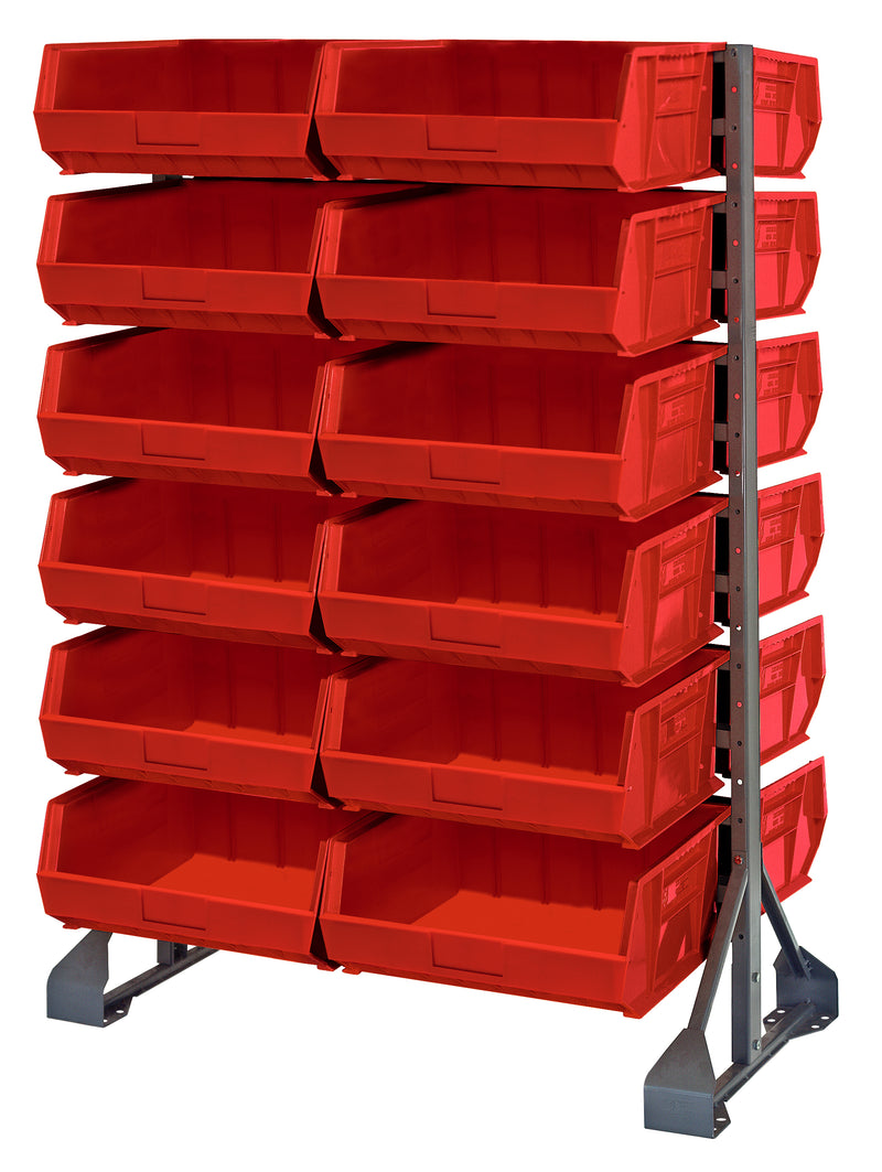 Quantum Steel Rails for Bins – 36" x 20" x 53" – QRU-12D to QRU-12S – Kit – QRU-12D-239-48BK