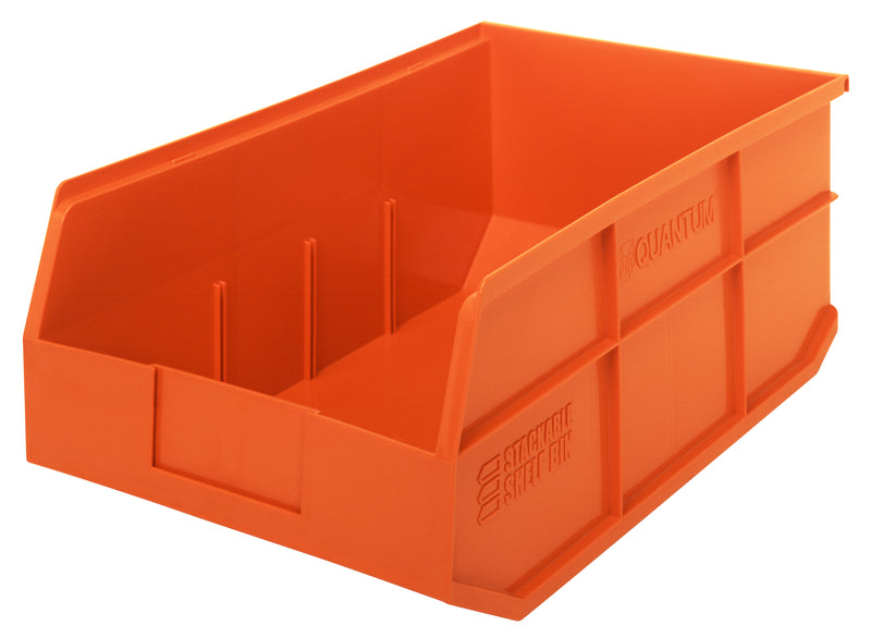Quantum Stackable Shelf Bins – SSB463 to SSB485 – Case Pack – 18" x 11" x 7" – SSB465 – Orange