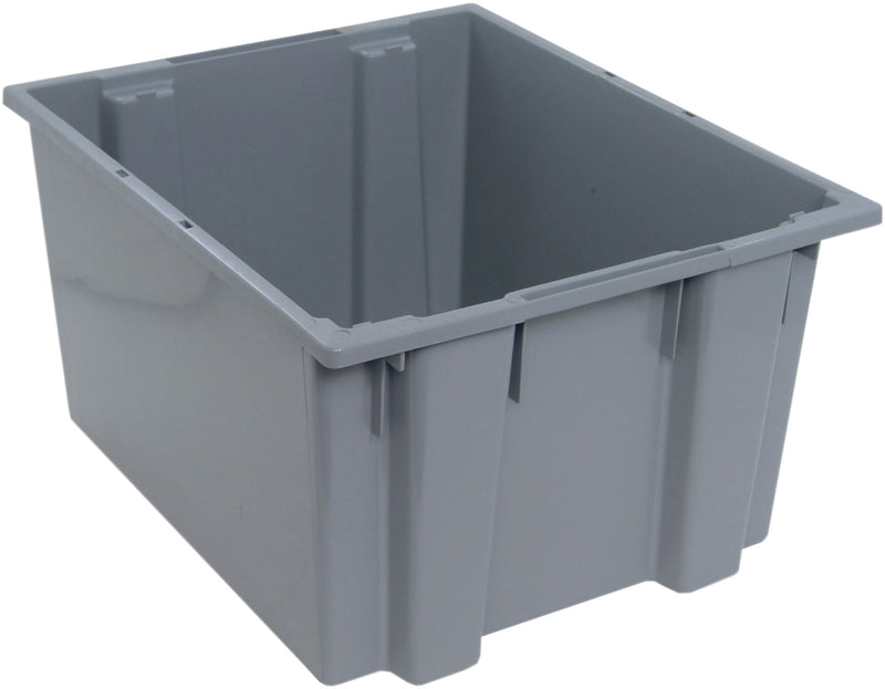Quantum Genuine Stack & Nest Totes – SNT230 to SNT300 – Case Pack – 23-1/2" x 19-1/2" x 13" – SNT230 – Gray