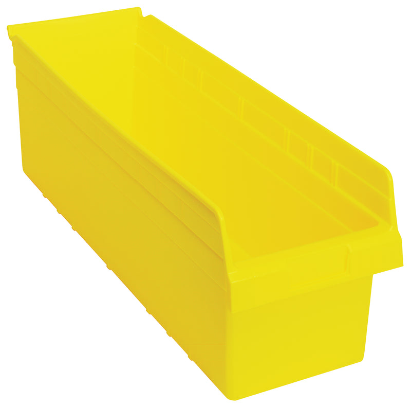 Quantum 8" Shelf Bins – QSB807 to QSB816 – Case Pack – 23-5/8" x 8-3/8" x 8" – QSB814 – Yellow