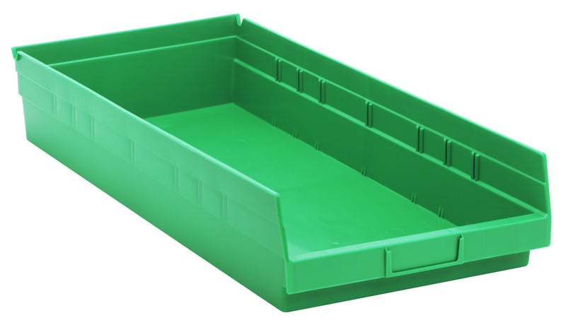 Quantum 4" Shelf Bins – QSB114 to QSB122 – Case Pack – 23-5/8" x 11-1/8" x 4" – QSB116 – Green