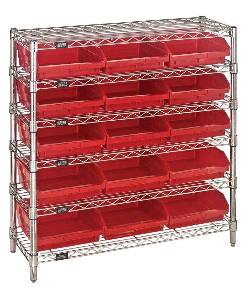 Quantum Complete Bin Center – 12" x 36" x 36" – WR6-36-1236-101 – WR6-36-1236-109 – Red
