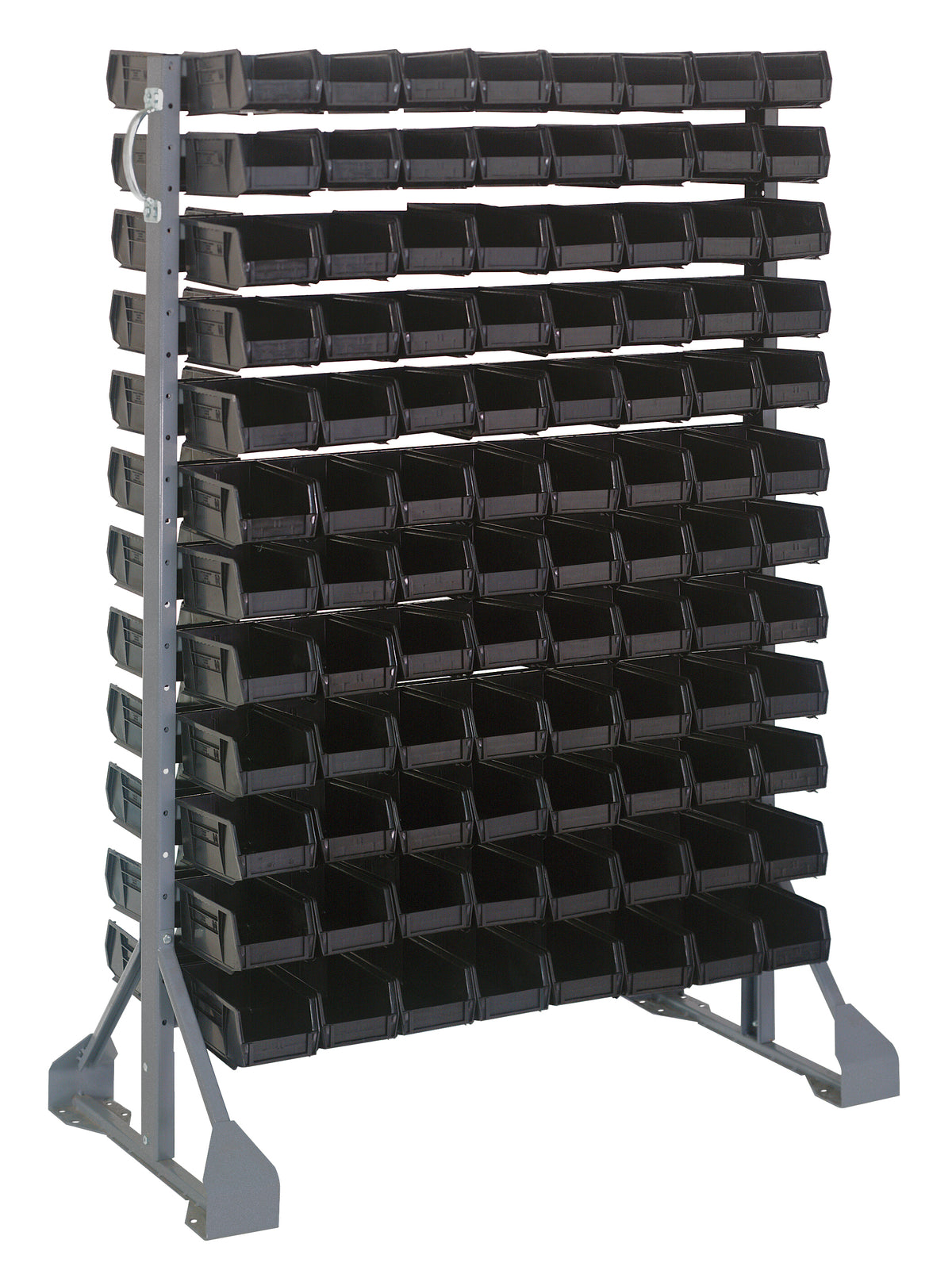 Quantum Steel Rail Bin Packages – 36" x 20" x 53" – QRU-12D-220-192 – Black