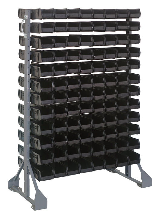 Quantum Steel Rail Bin Packages – 36" x 20" x 53" – QRU-12D-220-192 – Black