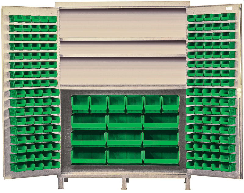 Quantum 60" Wide Storage Cabinets – 60" x 24" x 84" – QSC-BG-60S – Green