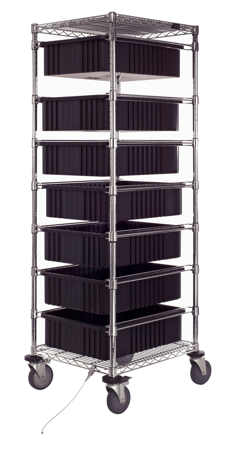 Quantum Conductive Bin Carts – 21" x 24" x 45" – BC212434M1CO to BC212469M2CO – BC212469M1CO – Conductive