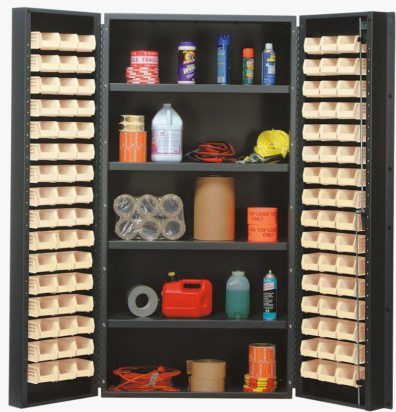 Quantum 36" Wide Storage Cabinets – 36" x 24" x 72" – QSC Series – QSC-36 to QSC-64-2S-6DS – Kit – QSC-36-96-4IS – Ivory
