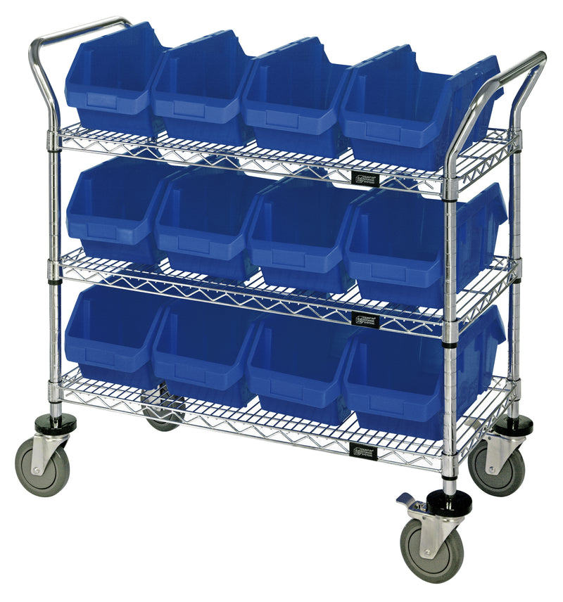 Quantum Utility Carts – 36" x 18" x 37-1/2" – WRC3-1836-1867 to WRC3-1836-1887 – WRC3-1836-1887 – Blue
