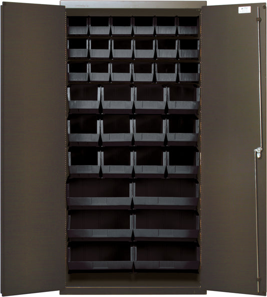 Quantum 36" Wide Storage Cabinets – 36" x 18" x 72" – Kit – QSC-36-FD – Black