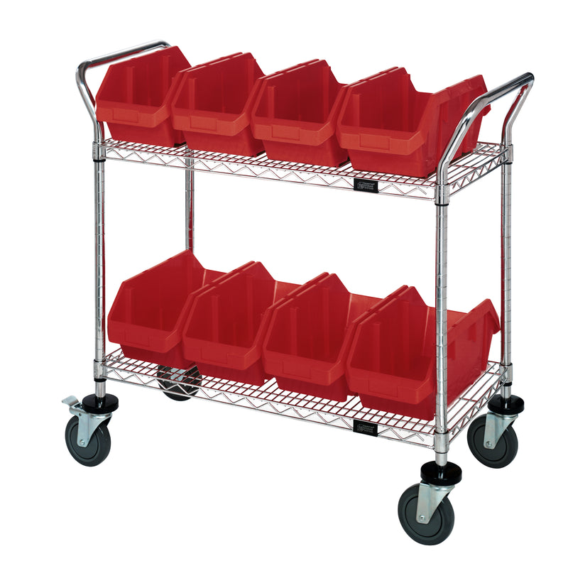 Quantum Utility Carts – 36" x 18" x 37-1/2" – WRC2-1836-1265 to WRC3-1836-1285 – WRC2-1836-1887 – Red