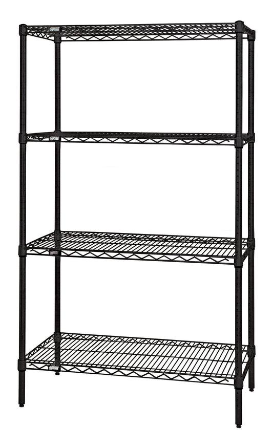 Quantum High-Density Bin & Wire Systems – 24" x 60" x 74" – WR74-2460-105106 – Black