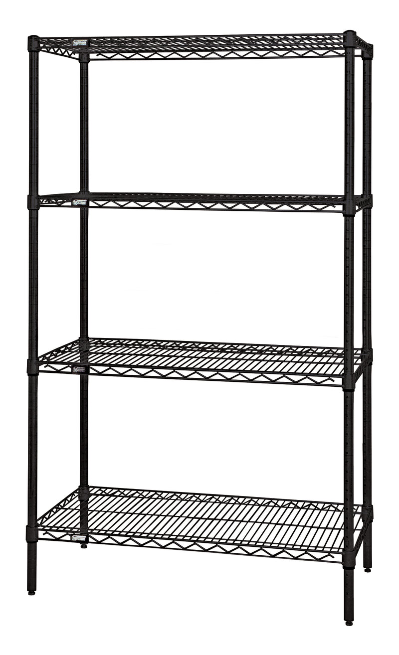 Quantum High-Density Bin & Wire Systems – 24" x 60" x 74" – WR74-2460-105106 – Black