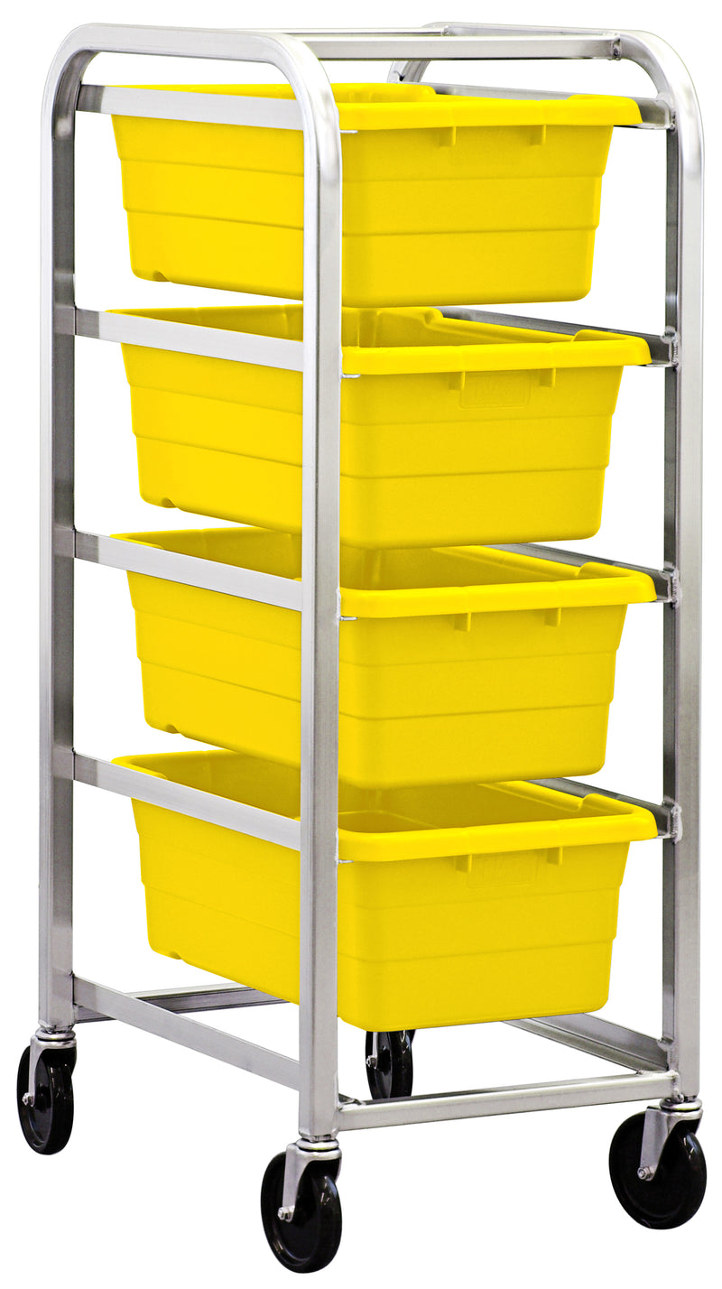 Quantum Tub Racks – TR1-2516-8 to TR6-2516-8 – 26-3/4" x 19-3/4" x 41" – TR4-2516-8 – Yellow