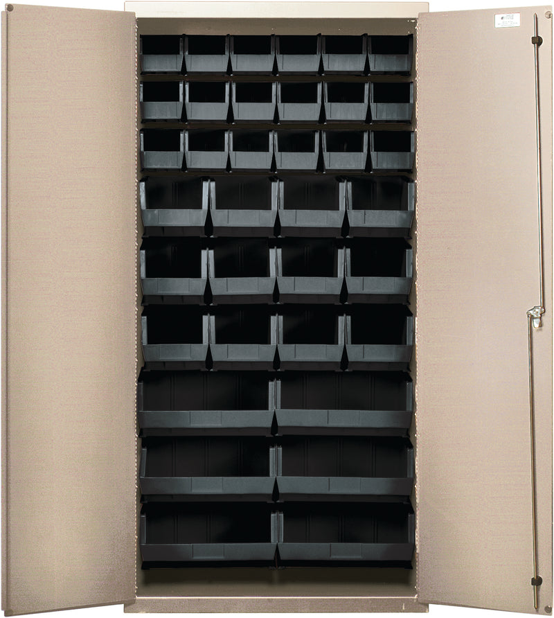 Quantum 36" Wide Storage Cabinets – 36" x 18" x 72" – Kit – QSC-BG-36-FD – Black