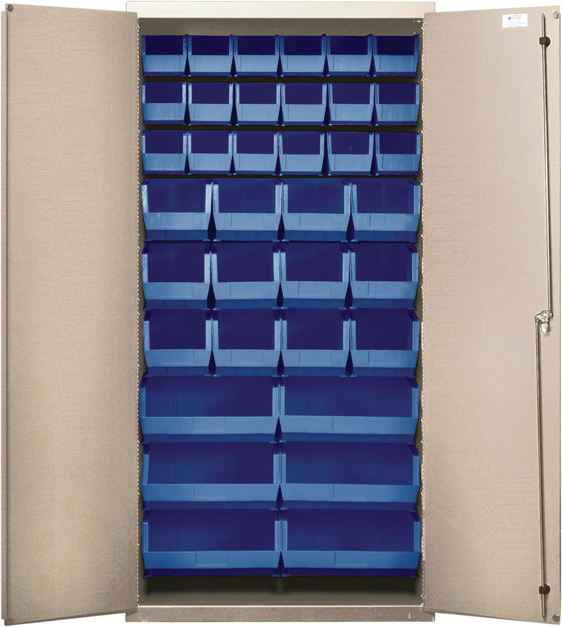 Quantum 36" Wide Storage Cabinets – 36" x 18" x 72" – Kit – QSC-BG-36-FD – Blue