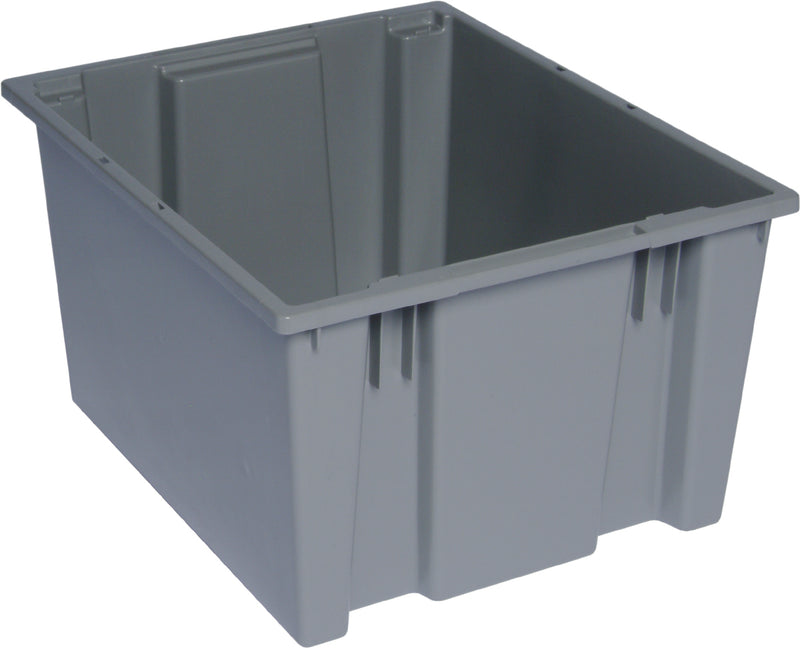 Quantum Genuine Stack & Nest Totes – SNT180 to SNT225 – Case Pack – 19-1/2" x 15-1/2" x 13" – SNT195 – Gray