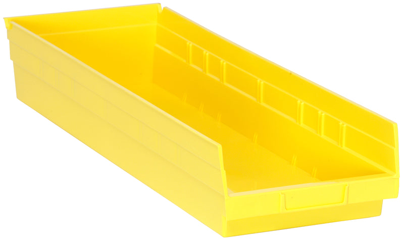 Quantum 4" Shelf Bins – QSB114 to QSB122 – Case Pack – 23-5/8" x 8-3/8" x 4" – QSB114 – Yellow