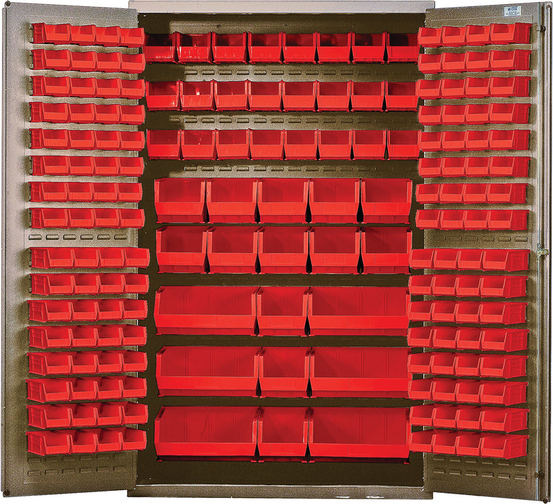 Quantum 48" Wide Storage Cabinets – 48" x 24" x 78" – QSC-BG Series – Kit – QSC-BG-48 – Red
