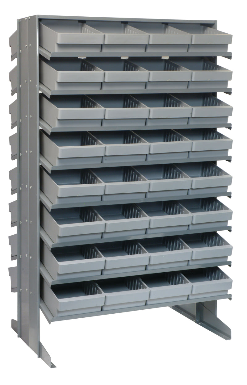 Quantum Double-Sided Pick Racks – 24" x 36" x 60" – QPRD-501 – QPRD-701 – Gray