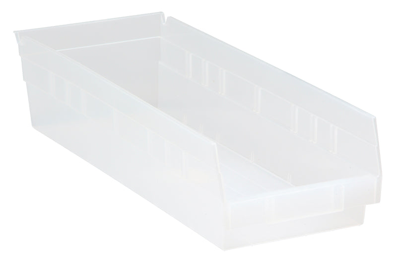 Quantum Clear-View Economy 4" Shelf Bins – QSB100CL to QSB105CL – Case Pack – 17-7/8" x 6-5/8" x 4" – QSB104CL – Clear