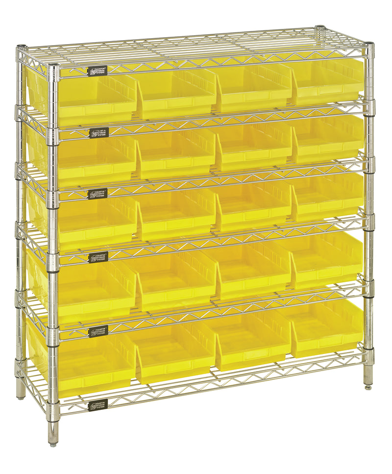 Quantum Complete Bin Center – 12" x 36" x 36" – WR6-36-1236-101 – WR6-36-1236-107 – Yellow
