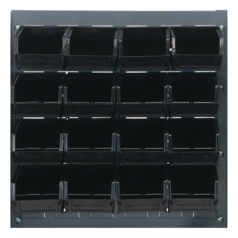 Quantum Stack & Hang Gray Louvered Panel with Bins – 18" x 19" – Kit – QLP-1819 – QLP-1819 – 220-16 – Black