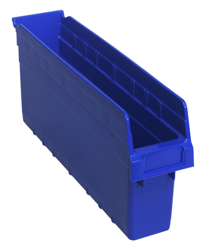 Quantum 8" Shelf Bins – QSB801 to QSB806 – Case Pack – 17-7/8" x 4-3/8" x 8" – QSB803 – Blue
