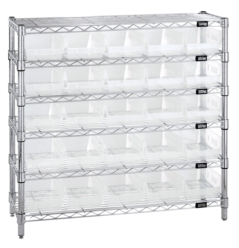 Quantum Complete Bin Center – 12" x 36" x 36" – WR6-36-1236-102CL – Clear