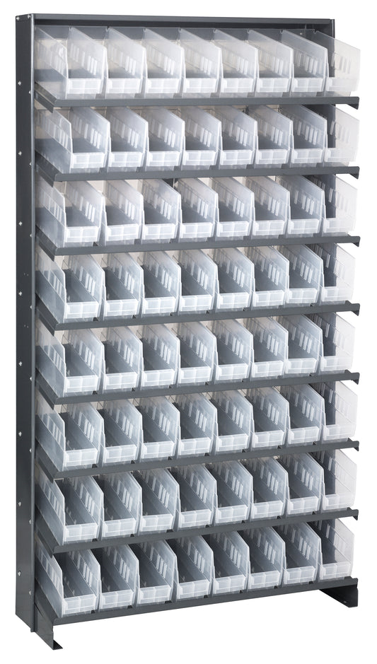 Quantum Single-Sided Pick Racks – 18" x 36" x 63-1/2" – QPRS-201CL to QPRS-208CL – QPRS-201CL – Clear