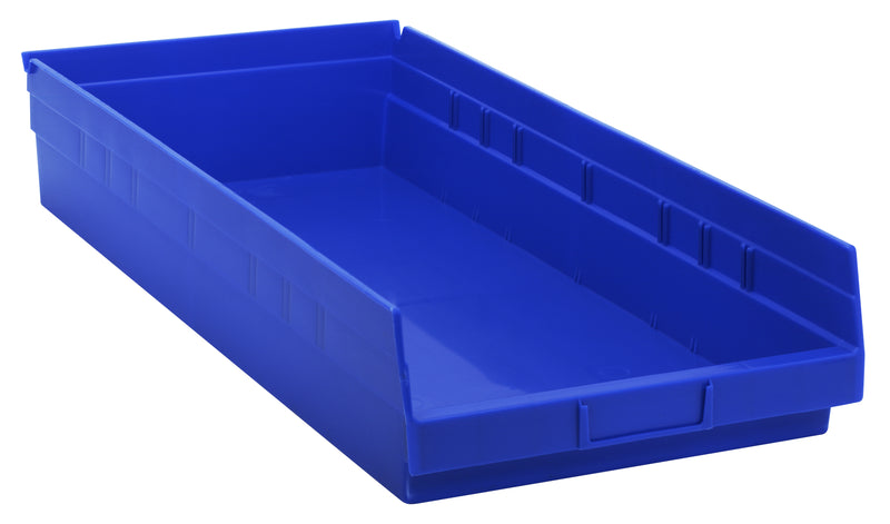 Quantum 4" Shelf Bins – QSB114 to QSB122 – Case Pack – 23-5/8" x 11-1/8" x 4" – QSB116 – Blue