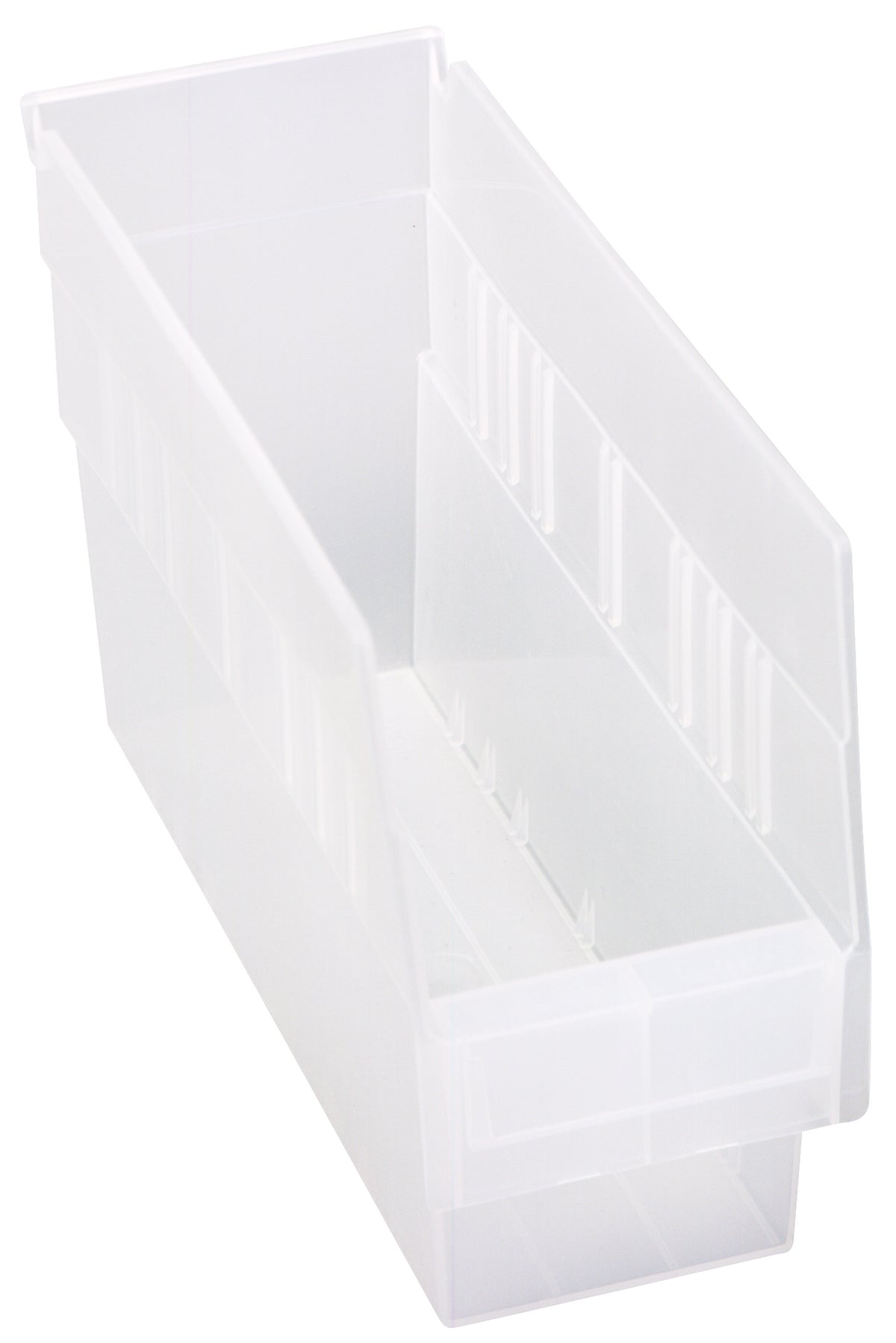 Quantum Clear-View Store-More 6" Shelf Bins – QSB201CL to QSB206CL – Case Pack – 11-5/8" x 4-1/8" x 6" – QSB201CL – Clear